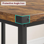 GAOMON Dining Table Set for 4, Wooden Kitchen Table with 2 Benches, 3 Piece Rectangular Dining Room Set, Space Saving Kitchen Tables Sets for Apartment, Small Space, Home, Rustic Brown