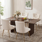 Velvet Dining Chairs Set of 2, Upholstered Velvet Accent Chairs, Kitchen Chair with Metal Legs & Lumbar Pillow for Dining/Living Room/Vanity