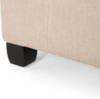 Merax 31" Modern Fabric Square Storage Ottoman, Foot Rest Waffle Stitch Pattern Multifunctional Extra Seat, Side Table, Footstool for Living Room Bedroom, Wheat