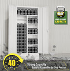Greenvelly Metal Wardrobe Closet with Doors and Shelves,72" Armoire Wardrobe Closet for Hanging Clothes for Office, Bedroom, Laundry Room, School, Employee,Gym(White)