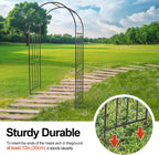 Metal Garden Arch 7.2ft High Wide Garden Arbor for Various Climbing Plant Outdoor Garden Archway Arbor Trellis for Lawn Wedding Party Decoration Ceremony