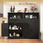 Floor Cabinet, Farmhouse Storage Cabinet with Barn Doors and Drawer, 11.81" D x 23.62" W x 39.37" H Black Freestanding Adjustable Shelf Organizer for Bathroom, Kitchen, Living Room