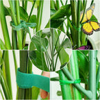6 Pack Plant Support Plant Stakes for Indoor and Outdoor Plants, 44.8” Plant Sticks with Plant Clips Twist Tiers and Plant Tiers for House Potted Plants, Monstera Plant Support for Climbing Plants
