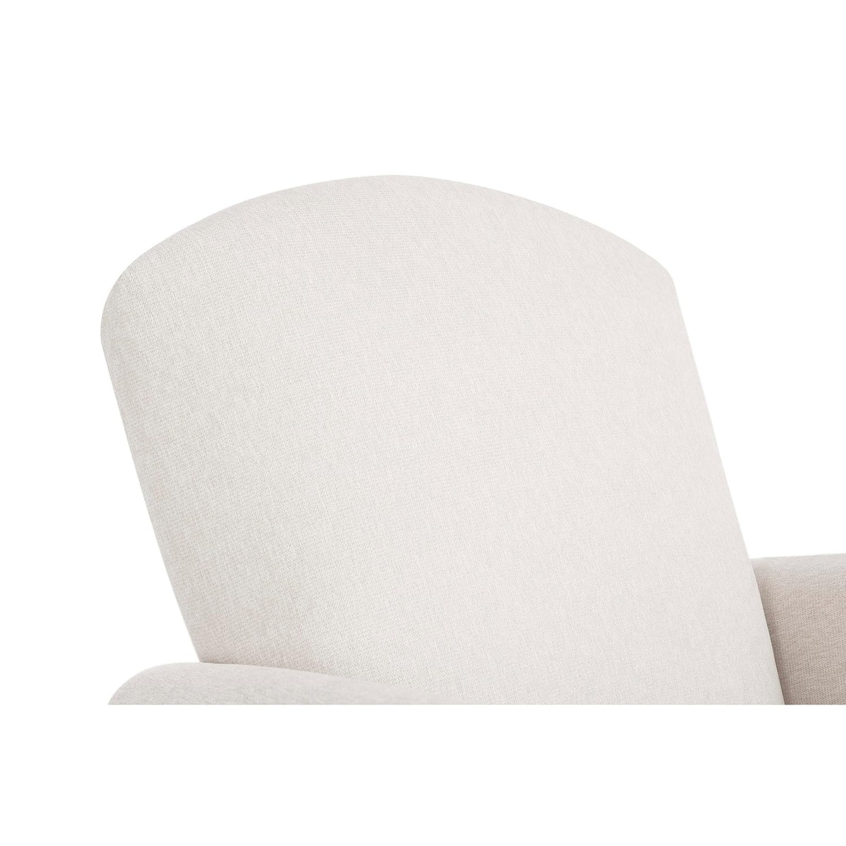Evolur Vienna Swivel Glider with Nailhead Trim in Sweet Cream, Made from Sturdy and Sustainable FSC-Certified Wood, Easy to Assemble and Maintain, Features 360° Swivel Motion