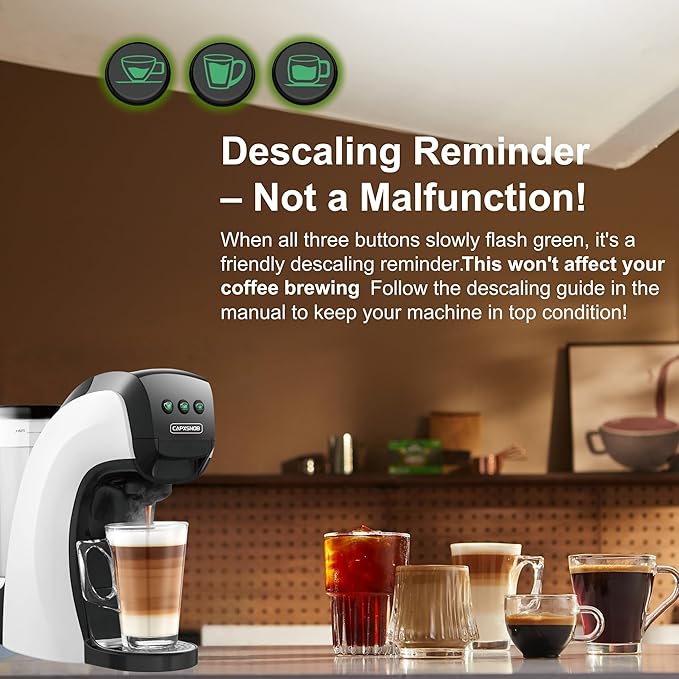 Warriors1 Coffee Maker for Keurig K Cup, Espresso Machine for Nespresso Original, Dolce Gusto Coffee Pods, Ground Coffee, Coffee Machine for Cappuccino & Latte, Programmable, 20 Bar, 28 oz Reservoir