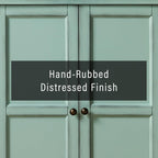 Crosley Furniture Holbrook Traditional Stackable Kitchen Storage Pantry, Accent Cabinet, Bathroom Storage, Distressed Seafoam Blue
