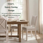 Farmhouse Dining Chairs Set of 4 Upholstered Kitchen Chairs with Cross Back Armless Wooden Side Chairs for Dining Room, Living Room, Reception (Grey Linen + White Frame)