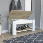 Minimalism 1-Shelf Lid Top Storage Table, for Living Room Entryway