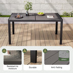 7-Piece Patio Table and Chairs Set for 6, All Weather Patio Dining Sets