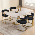 Black Velvet Upholstered Dining Chairs Set of 4, Modern Barrel Dining Chair with Gold Legs, Kitchen Chairs Open Back Accent Chairs Arm Side Chair for Living Dining Room/Vanity