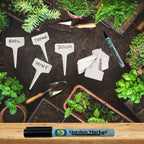 Permanent Black Markers - 4 Pack Garden Marker Pens (No Plant Tags) - 133 Supply