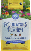 BUZZY Wildflower Pollinator Seed Mix (1lb Bag), 18 Pollinator-Friendly Varieties, Protect The Pollinators & Save The Planet, Coneflower, Sunflower, Calendula, Cosmos, & More, Growth Guaranteed