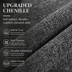 Dreamzie 65'' Convertible Sleeper Sofa Bed with Swivel Side Table, Chenille Pull Out Couch for Living Room, Loveseat Sleeper Couch with Hidden Storage Space | Charging Port | Cup Holders, Grey