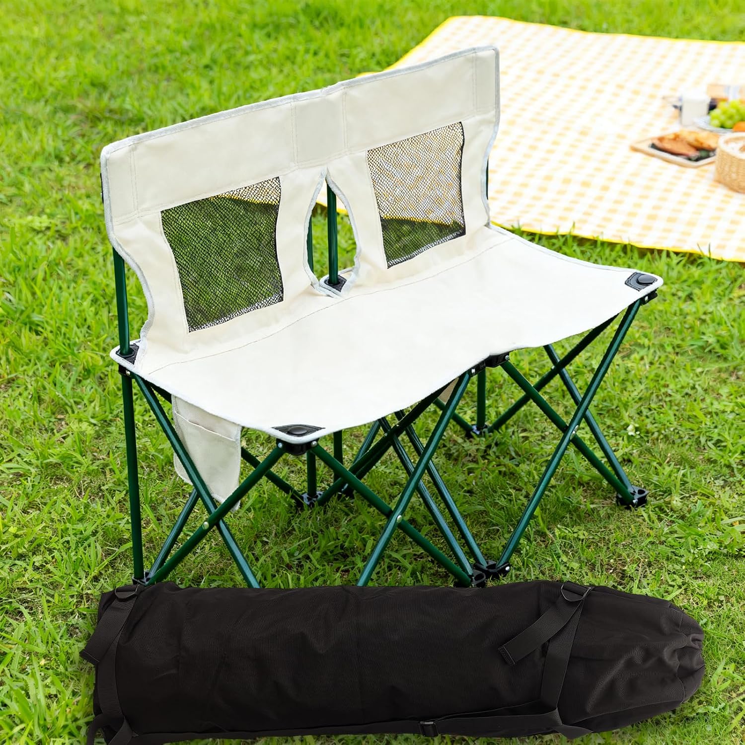 47" x 16" Large Camping Chair Replacement Bag，900D Oxford Cloth Folding Chair Carry Bag with Shoulder Strap, Heavy Duty Carry Sack for Outdoor Fishing Hammock Tent Camping Travel