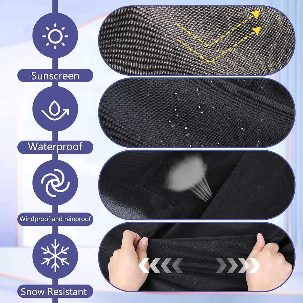 EupHHonycs 6 Foot Folding Table Storage Bag Portable Waterproof Heavy Duty Large Carrying Bag for Folding Picnic/Camp Tables Transport Organizer, 31" D X 37" W X 4.5" H, Black