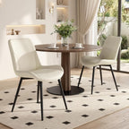 Miereirl Dining Chairs Set of 4, Modern Upholstered Dining Chairs, Kitchen Chairs with Cushioned Seat and Back, Armless Side Chairs with Metal Legs for Dining Room Kitchen