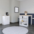2 Piece Kitchen Set with Island Table and Pantry Cabinet | Includes pre-drilled holes for assembly