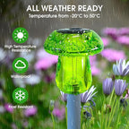 Solar Outdoor Lights, 8 Pack Waterproof Solar Mushroom Lights for Garden Yard Pathway Path Walkway Driveway Lawn Landscape Outside Decor, Yellow Green Purple Red