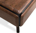 Furniture of America Nazaen Modern 2-Piece Coffee Table Set, Rich Walnut | Solid Wood 48-inch Coffee Table and 25-inch End Table with Drawers and Splayed Legs for Living Room, Home Office