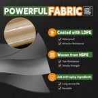 RAINDEWAY 10x12 Feet Heavy Duty Tarp,12 Mil Tan Waterproof Poly Tarp Cover,UV Resistant,Weatherproof,Durable,Multipurpose Tarps with Grommets and Reinforced Edges