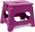 Utopia Home Folding Step Stool - (Pack of 1) Foot Stool with 11 Inch Height - Holds Up to 300 lbs - Foldable Step Stool for Kitchen, Bathroom & Living Room - Anti Skid (Purple)