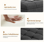 38-inch Dark Grey Fabric Storage Ottoman Bench with Hinged Lid - Long End of Bed Bench for Bedroom, Living Room & Entryway, Footrest Seat Trunk