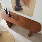 59.06" Narrow Console Table for Living Room with Unique Stainless Steel Legs Design,Modern Design MDF Entryway Entrance Sofa Table for Hallway,Apartment,Brown