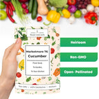Marketmore 76 Cucumber Seeds for Planting - Heirloom Cucumber Seed Pack - Non-GMO, Crisp Texture Pickling Cucumbers for Planting Indoors or Outdoors - Vegetables Seeds for Planting