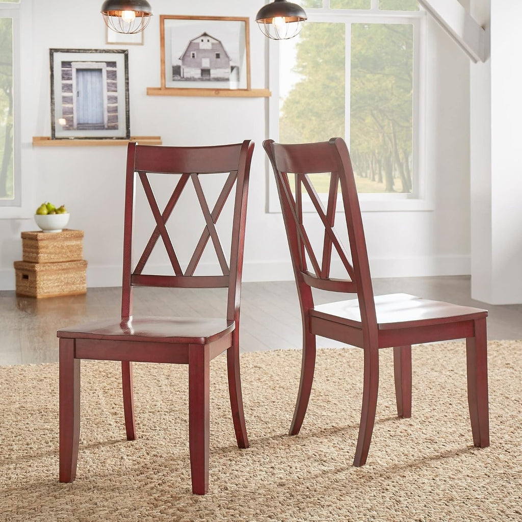 Inspire Q Eleanor X Back Wood Dining Chair (Set of 2) by Classic Dining Chairs Antique White Wood