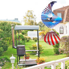 Wind Spinners Outdoor Creates a Soaring Eagle Effect, 3D American Flag Eagle Wind Spinner Hanging Independence Day/Memorial Day Decorations,Gifts for Men/Women,15in Garden Decor,Yard Art