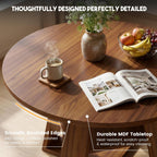 Miereirl Round Dining Table Set for 4, 43.31 Inch Round Kitchen Table and Chairs Set with Storage Shelf, Space Saving Dining Room Table Set, Modern Dining Set for Apartment, Kitchen, Dining Room