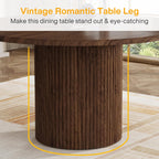 Tribesigns 47" Round Dining Table for 4, Farmhouse Kitchen Table with Metal Base, Modern Small Dinner Table for Dining Room,Kitchen (Chairs Not Included)