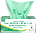 Compost Bags 33 Gallon Compostable Trash Bags, Extra Thick 1.1 Mil, Compost Kitchen Bin Bags, Food Scraps Yard Waste Bags, ASTM D6400 BPI & TÜV AUSTRIA Certified
