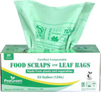 Compost Bags 33 Gallon Compostable Trash Bags, Extra Thick 1.1 Mil, Compost Kitchen Bin Bags, Food Scraps Yard Waste Bags, ASTM D6400 BPI & TÜV AUSTRIA Certified