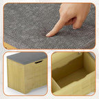 Zevemomo 63" L Shaped Storage Bench with Cushion, Kitchen Breakfast Nook Benches, Wood Storage Bench with Storage for Dining Room, Kitchen, Entryway(Natural)