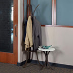 Niche Mia Bentwood Round Accent Side Table- Mocha Walnut Beige