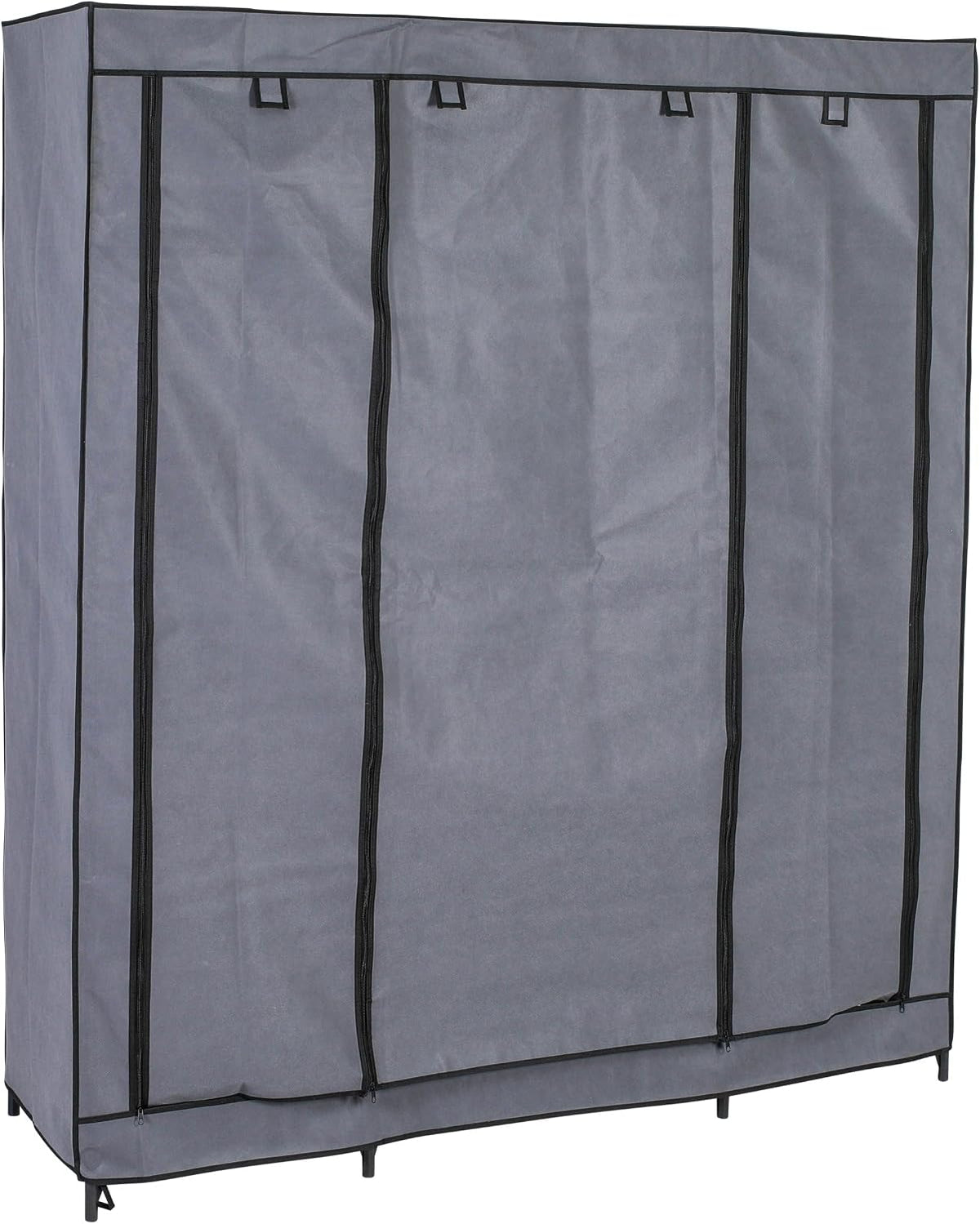 axentia XXL Wardrobe Approx. 150 x 175 x 45 cm Grey/Black