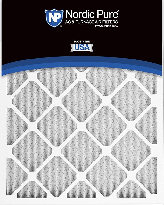 Nordic Pure 18x20x1 (Actual Size: 17 1/2 x 19 1/2 x 3/4) Pleated MERV 8 Air Filters 12 Pack