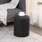 Joveco Round Ottoman Footrest, Upholstered Vanity Stool for Makeup Living Room Bedroom