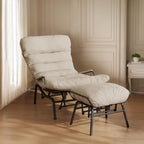 HOOOWOOO Cozy Rocking Chair,Chaise Lounge Chair Indoor,Accent Chair with Ottoman for Bedroom,Living Room,Office(Cloud Velvet Beige)