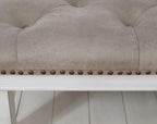 Signature Design by Ashley Kanwyn French Country Upholstered Square Ottoman Coffee Table, Whitewash