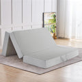 CYMULA Folding Mattress Full Size, 6 inch Memory Foam Tri Portable Murphy Bed and Futon, Full Topper with Breathable & Washable Cover, Foldable Floor Mattress for RV,Guest Beds,Grey,52"×73"×6"