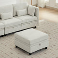 Korser Ottoman Module for Modular Sectional Sofa, Storage Ottoman Seat for Convertible Sectional Sofa Couch, Personalized Combination, Beige