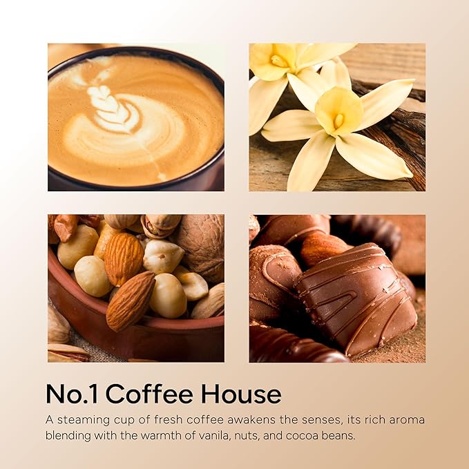 Coffee House, Coffee Scented Candle, 11oz Aromatherapy Soy Wax Candles for Home Scented, Long Lasting, Food Scent for Home, Housewarming, Birthday, Friendship, Gift for Women, Men, Friends