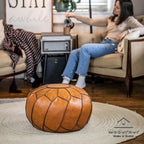Moderner Pouf Ottoman Pumpkin Color