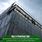 Farm Plastic Supply - Black Plastic Sheeting - 10 mil - (2.5' x 100') - Polyethylene Vapor Barrier Plastic Tarp, Black Painters Tarp, Heavy Duty Roll