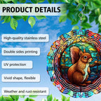 Squirrel Yard and Garden Wind Spinner, Unique 3D Hanging Squirrel Wind Spinner