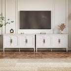 FansaFurn 58'' Large Sideboard Buffet Cabinet with 4 Doors, Modern Credenza Buffet Table for Coffee Bar, Storage Cabinet for Dining Room Living Room, White