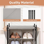 STORAGE MANIAC Shoe Cubby Organizer, Free Standing Shoe Cube Rack for Entryway, Bedroom, Apartment, Closet, 10-Cube Gray