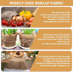 Riare 30 Feet x 40 Inch Natural Burlap Plant Covers Freeze Protection- High Density Jute Burlap Winter Plant Blankets Frost, Winter Frost Cloth for Outdoor Plants Trees Shrubs Winter Frost Protection